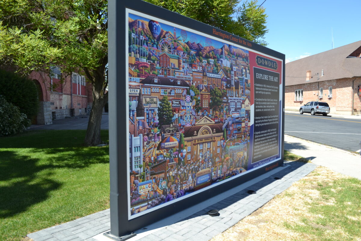 Artist unveils puzzle of American Fork as Center Street mural News